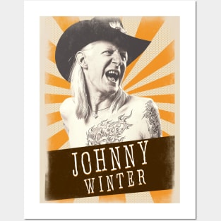 Vintage Aesthetic Johnny Winter 80s Posters and Art